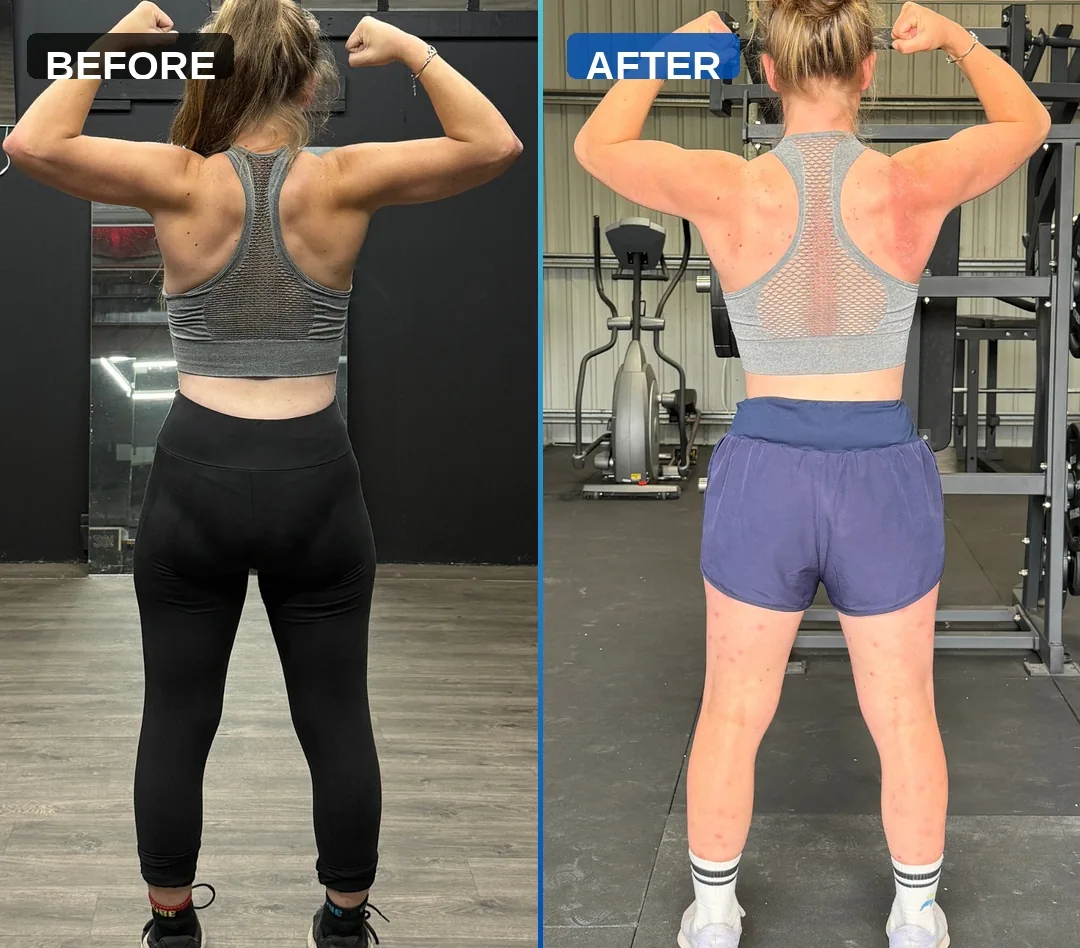Evolve Coaching 1-on-1 client before and after transformation 1